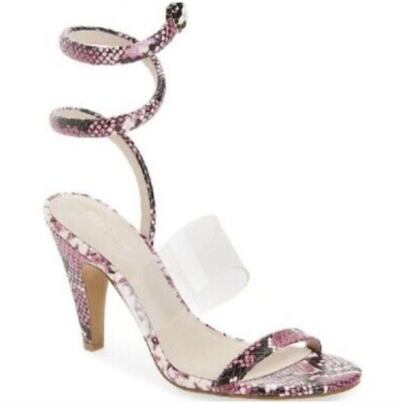 CECELIA NEW YORK Shoes - Cecelia New York Women's Sabrina II Snakeskin Lucite Heels -10